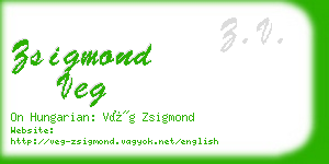zsigmond veg business card